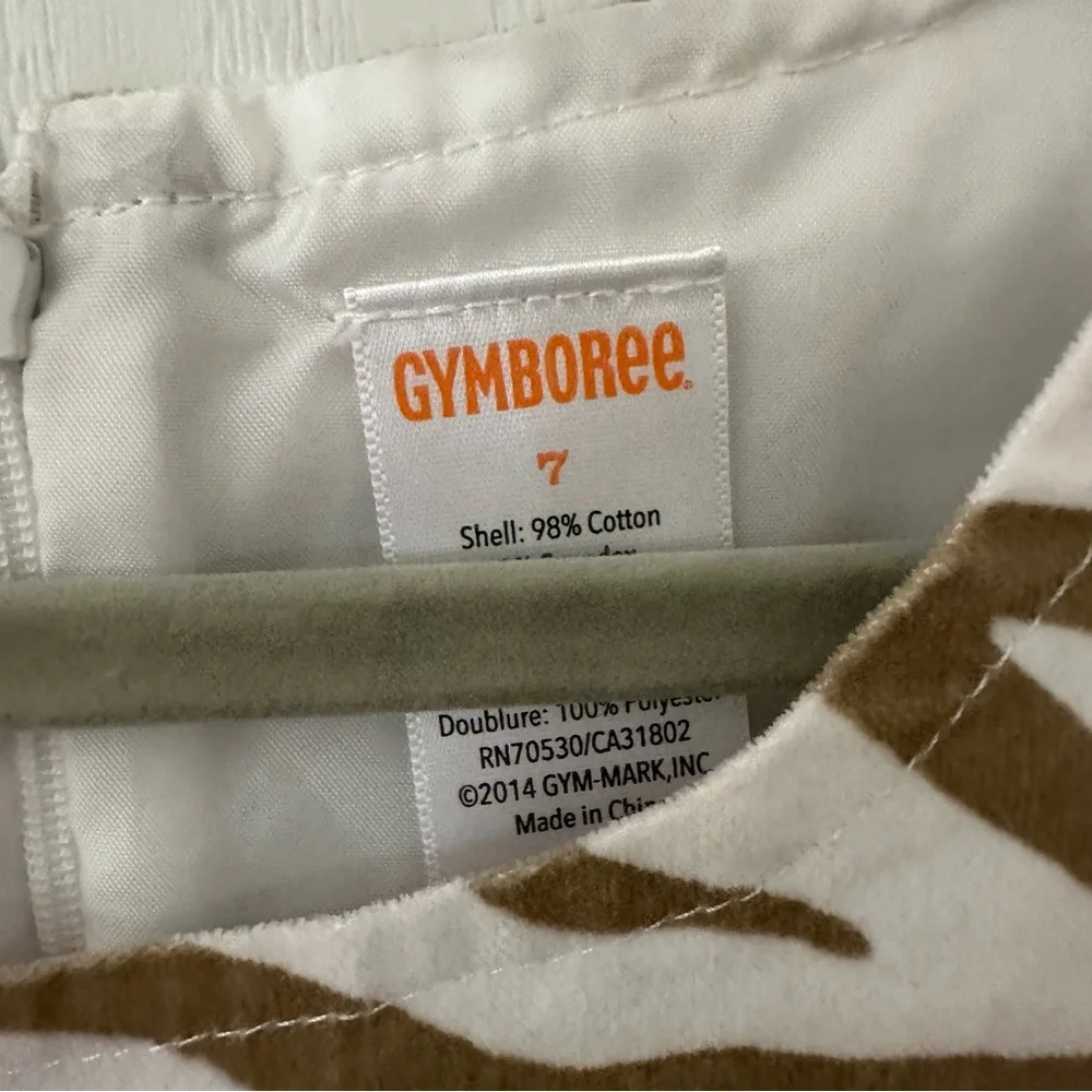 Gymboree Girls Tiger Print Velvet Short Sleeve Dress Sizes 7/8